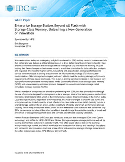 IDC: Enterprise storage evolves beyond All Flash with Storage-Class Memory