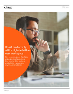Boost productivity with a high-definition user workspace