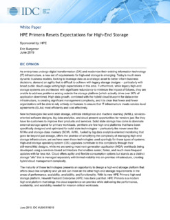 IDC: HPE Primera Resets Expectations for High End Storage