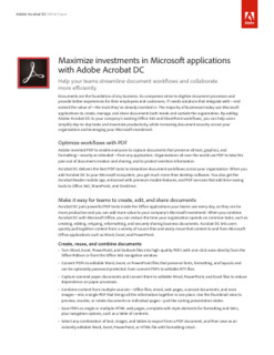 Maximize Investments in Microsoft Applications with Adobe Acrobat DC