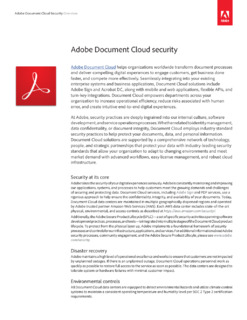 Adobe Document Cloud Security