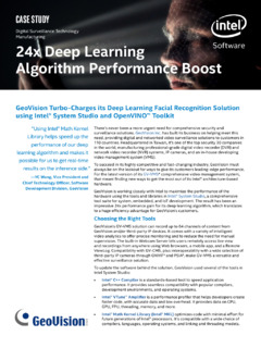 GeoVision Case Study: 24x Deep Learning Algorithm Performance Boost