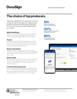 eSignature for Real Estate datasheet