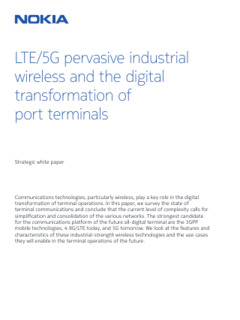 LTE/5G pervasive industrial wireless and the digital transformation of port terminals