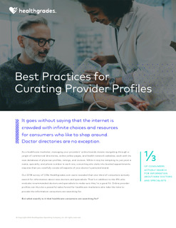 Best Practices for Curating Provider Profiles