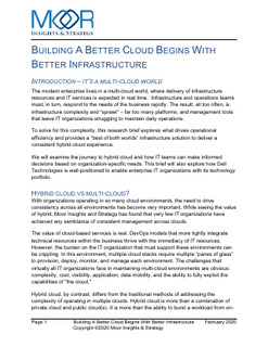 Building a Better Cloud Begins with Better Infrastructure