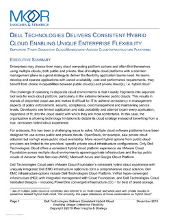 Dell Technologies Delivers Consistent Hybrid Cloud Enabling Unique Enterprise Flexibility