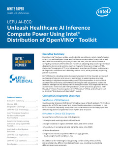 Unleashing Healthcare AI Inference Compute Power Using Intel® Distribution of OpenVINO™ Toolkit
