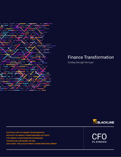 Plotting a Path to Finance Transformation