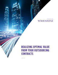 Realizing Optimal Value from Your Outsourcing Contracts