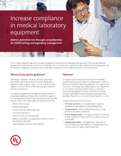 Increase compliance in medical laboratory equipment