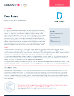 Dow Jones’ moves to AWS with Commvault