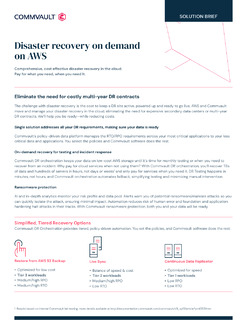Disaster recovery on demand on AWS