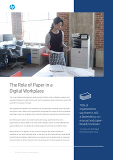 The Role of Paper in a Digital Workplace