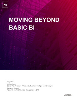 Moving Beyond Basic BI