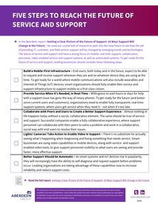 Five Steps to Reach the Future of Service and Support