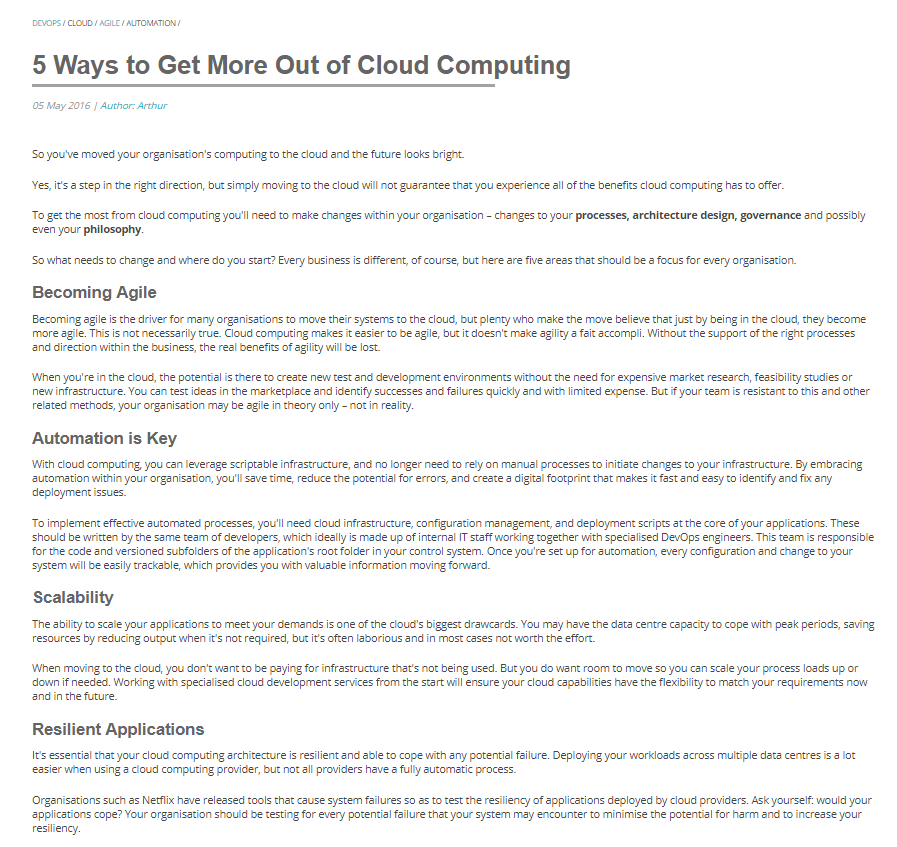 5 Ways to Get More Out of Cloud Computing
