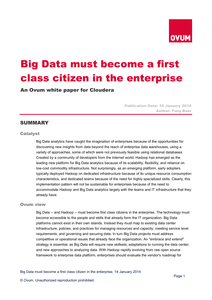 Ovum White Paper: Big Data Must Become a First Class Citizen in the Enterprise