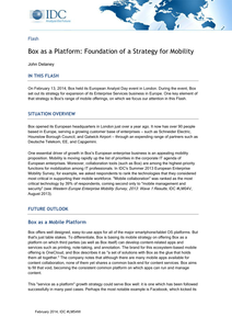 Box as a Platform: Foundation of a Strategy for Mobility