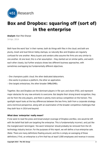 Box and Dropbox: Squaring Off (Sort Of) in the Enterprise