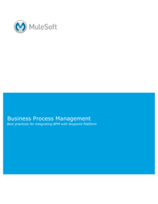 Business Process Management: Best Practices for integrating BPM with Anypoint Platform