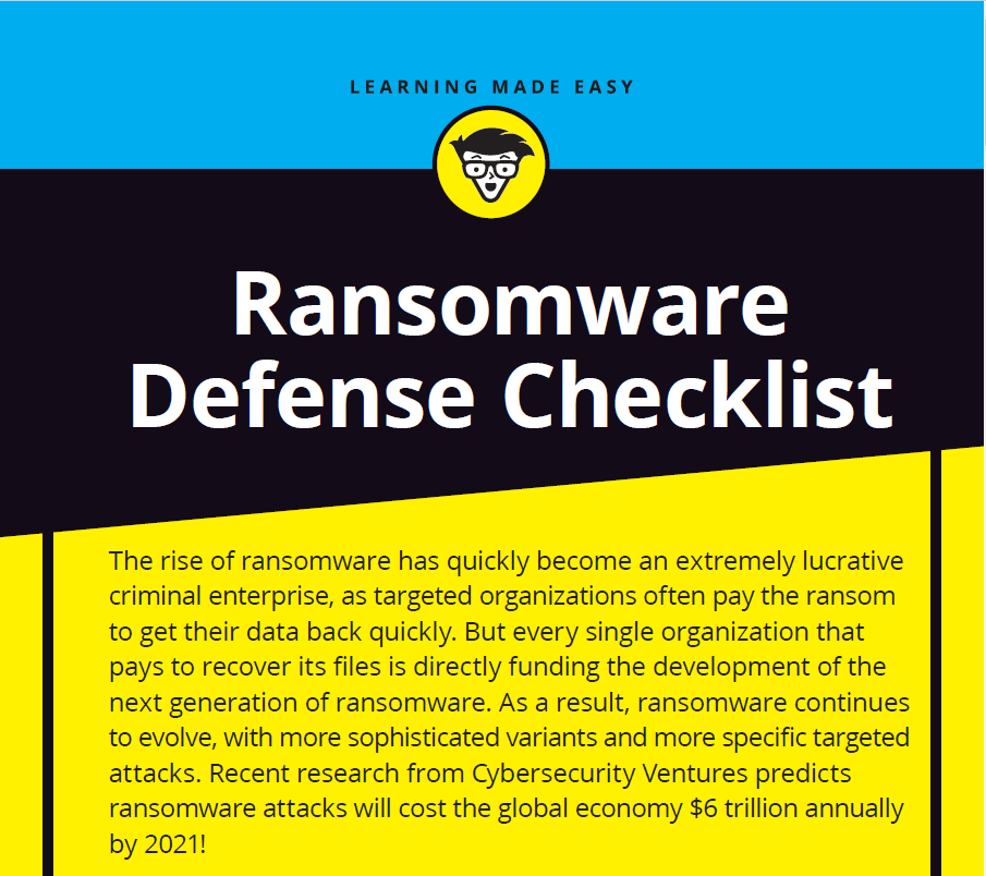 Ransomware Defense for Dummies Checklist- 2nd Edition