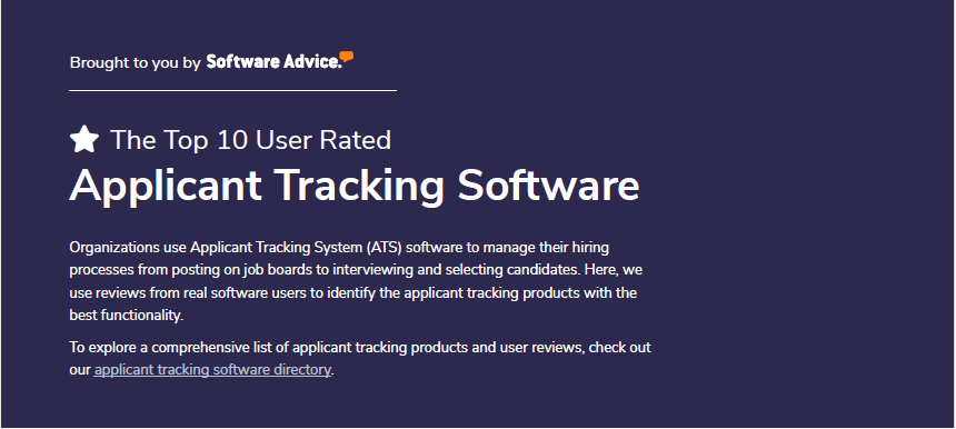 Top 10 Applicant Tracking Systems as Ranked by Users