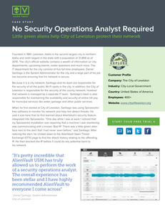 City of Lewiston Improves Threat Detection with AlienVault USM