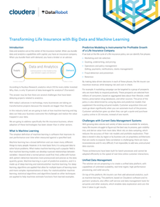 Transforming Life Insurance with Big Data and Machine Learning