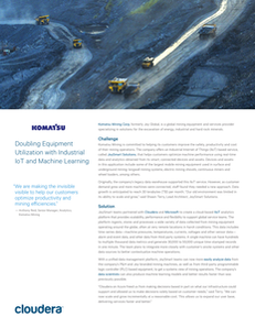Komatsu Mining Corp: Doubling Equipment Utilization with Industrial IoT and Machine Learning