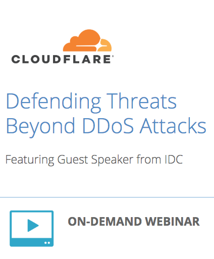 Defending Threats Beyond DDoS Attacks: Featuring Guest Speaker from IDC