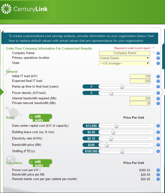 Data Center Build vs Buy Tool