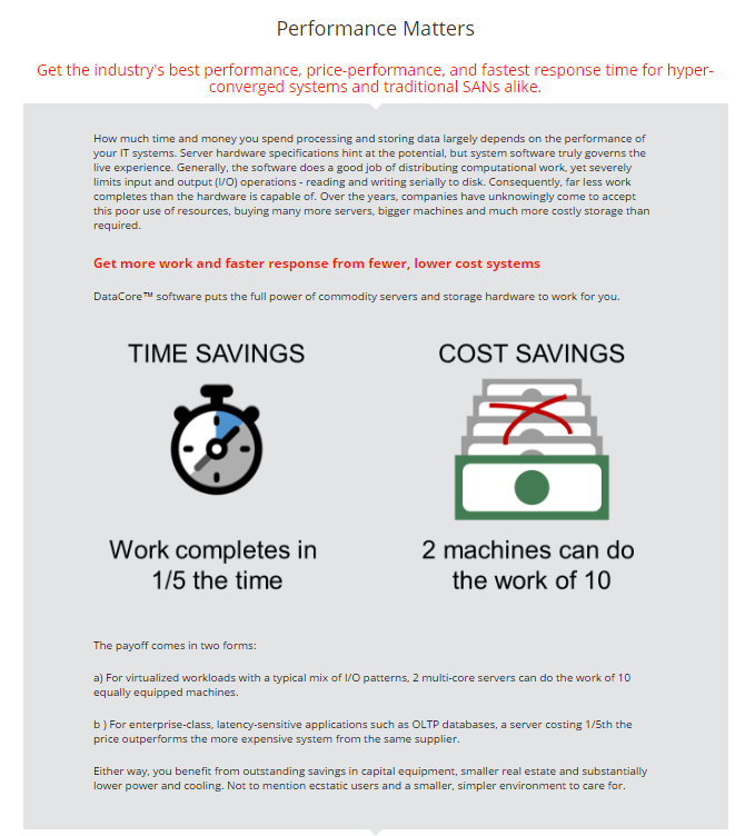 DataCore:  Performance Matters