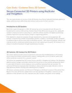 Secure Connected 3D Printers using KeyScaler and ThingWorx