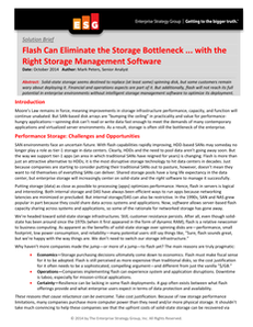 ESG Solution Brief: Flash Can Eliminate the Storage Bottleneck…with the Right Storage Management Software