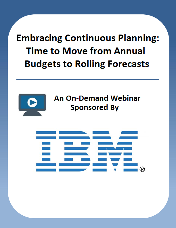 Embracing Continuous Planning: Time to move from Annual Budgets to Rolling Forecasts
