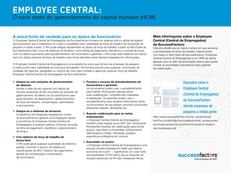 Employee Central (Central de empregados) para a sua empresa