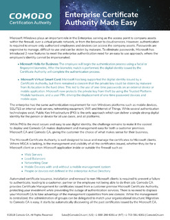 Enterprise Certificate Authority Made Easy
