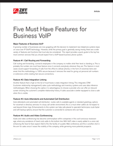 Five Must-Have Features for Business VoIP System