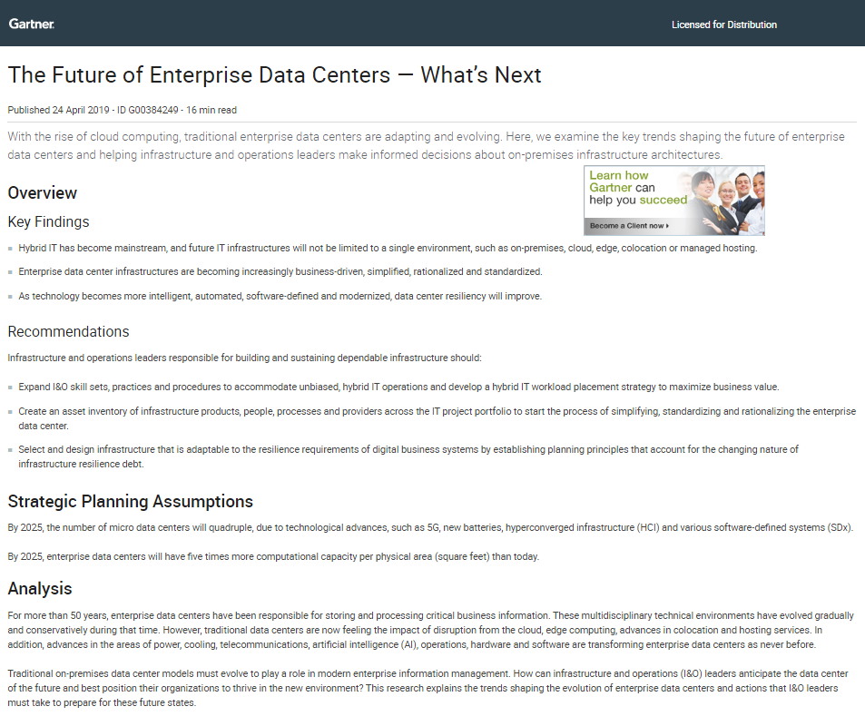 The Future of Enterprise Data Centers – What’s Next