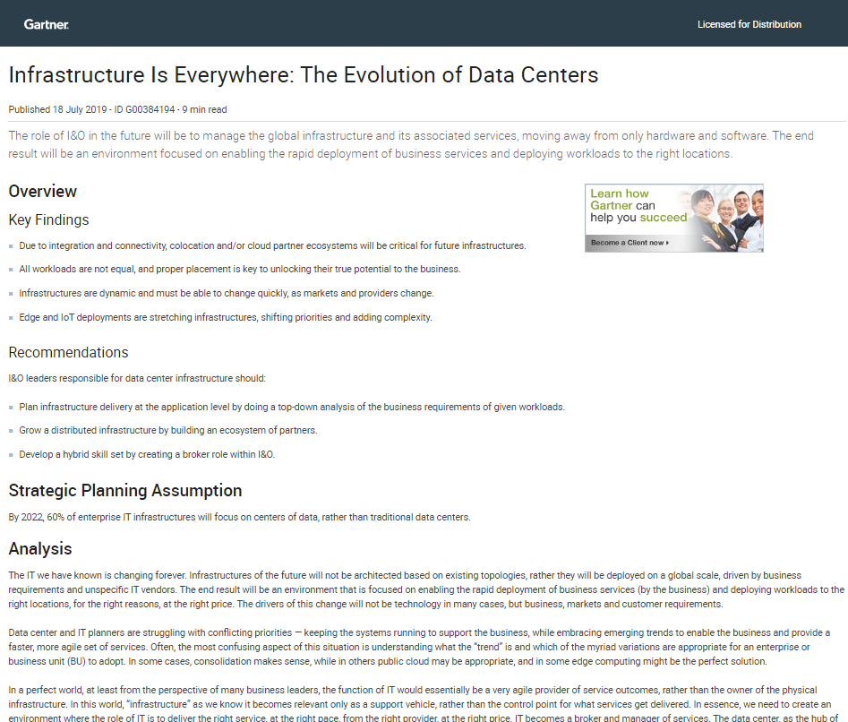 Infrastructure Is Everywhere: The Evolution of Data Centers