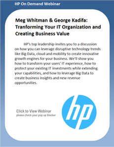 Webinar: Transforming Your IT Organization and Creating Business Value