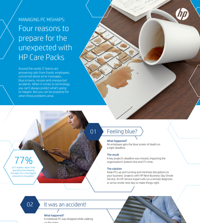 Managing PC Mishaps: Four Reasons to Prepare for the Unexpected with HP Care Packs