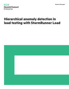 Hierarchical Anomaly Detection in Load Testing with StormRunner Load