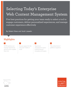 Selecting an Enterprise Web Content Management System