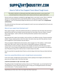 How to Talk to Your Support Team About Tough Issues