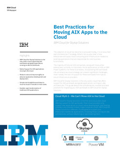 Best Practices for Moving AIX Apps to the Cloud