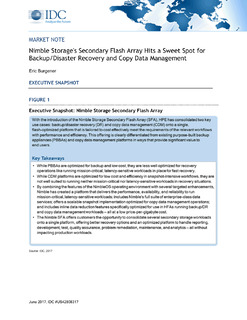 Nimble Storage’s Secondary Flash Array Hits a Sweet Spot for Backup/Disaster Recovery and Copy Data Management