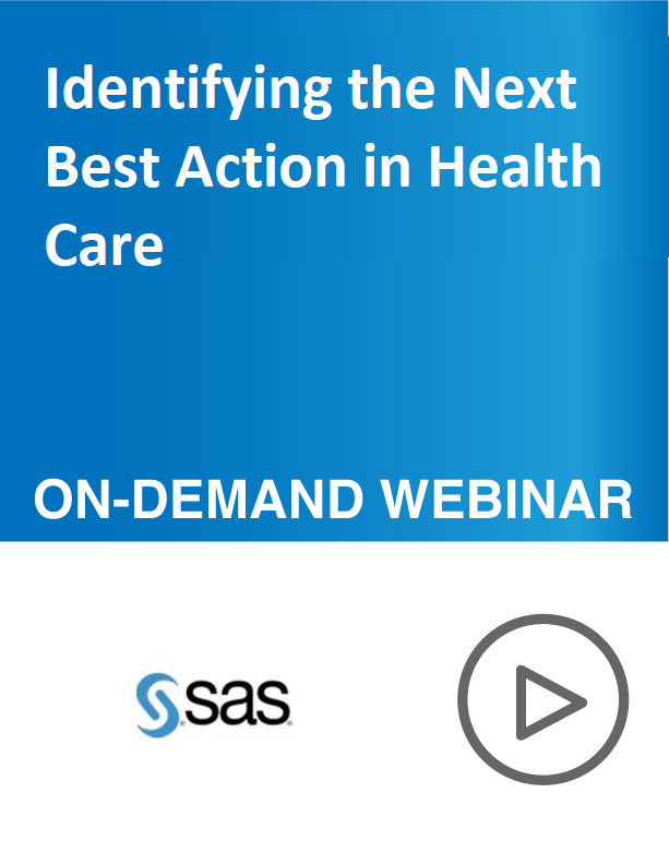 Identifying the Next Best Action in Health Care