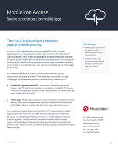 MobileIron Access: Secure Cloud Access for Mobile Apps